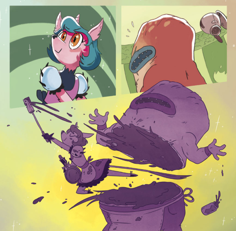 Illustration for article titled Space Battle Lunchtime cooks up a delightful queer cosmic adventure